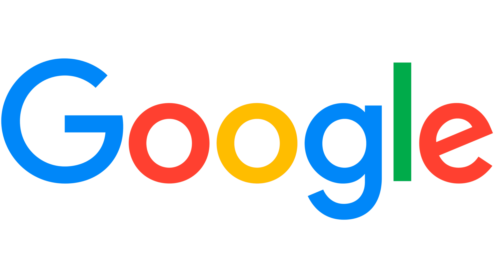 The image shows the Google logo, featuring the word "Google" written in a sans-serif font. The letters are colored in blue, red, yellow, and green. The background is white.